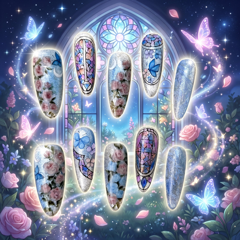 Handmade Nails 26082 Wonderland Full Nail Type Ss ins Xiaohongshu High-End Luxury Manicure Handmade Nails 26082 Wonderland Full Nail Type Ss ins Xiaohongshu High-End Luxury Manicure