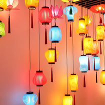 New Year small lantern hanging decoration Indoor glowing red lantern scene decoration Shopping mall Chinese ancient chandelier Palace lamp decoration