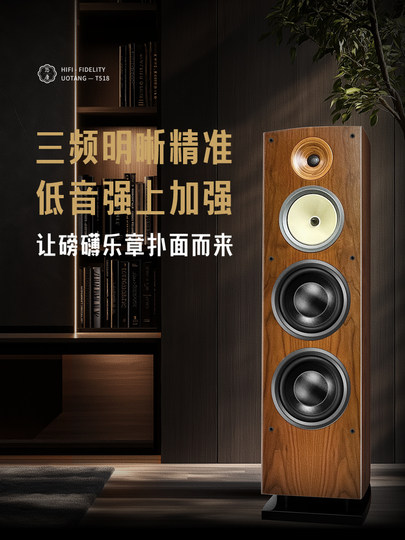 Youtang T518 Floor-Standing Speakers Passive Three-Way High, Mid and Low Speakers High-End Solid Wood Audiophile-Grade Hifi Speakers