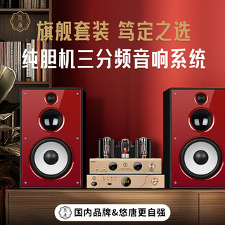 悠唐D598胆机组合音响HiFi发烧级家用蓝牙CD机电子管功放音箱套装