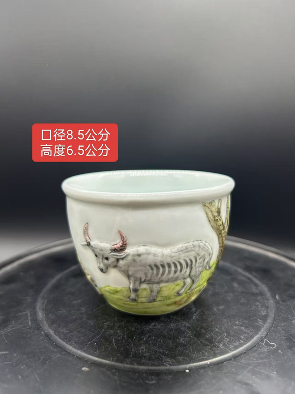 Big Sale Underglaze Colorful Hand-Painted Zodiac Bull Pattern Tea Cup Tea Master Single Cup Jingdezhen Ceramic Cylinder Cup Big Sale Underglaze Colorful Hand-Painted Zodiac Bull Pattern Tea Cup Tea Master Single Cup Jingdezhen Ceramic Cylinder Cup