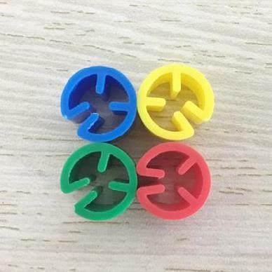 Children's printed clothes supply blue-green black and white clothing round transparent plastic size circle four-tooth number customization