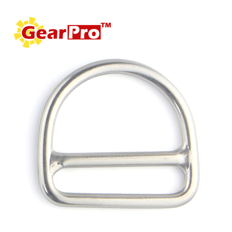 GearPro 316 stainless steel transom seamless D ring welding D ring day character button 50mm belt positioning buckle
