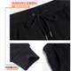 Pure cotton sweatpants women's summer loose leg-tie 2024 spring and summer thin students black slimming versatility pants casual pants