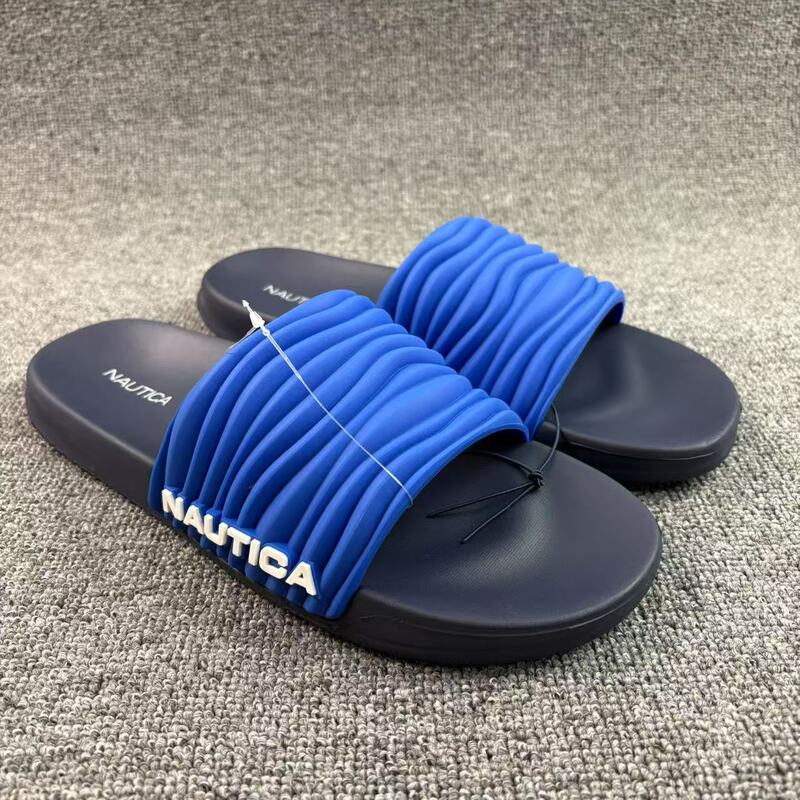 Genuine Export Product, Bow-Foot Design, Casual Printed Low-Heeled Comfortable Breathable Wear-Resistant Non-Slip Soft Color-Blocked Men's Slippers