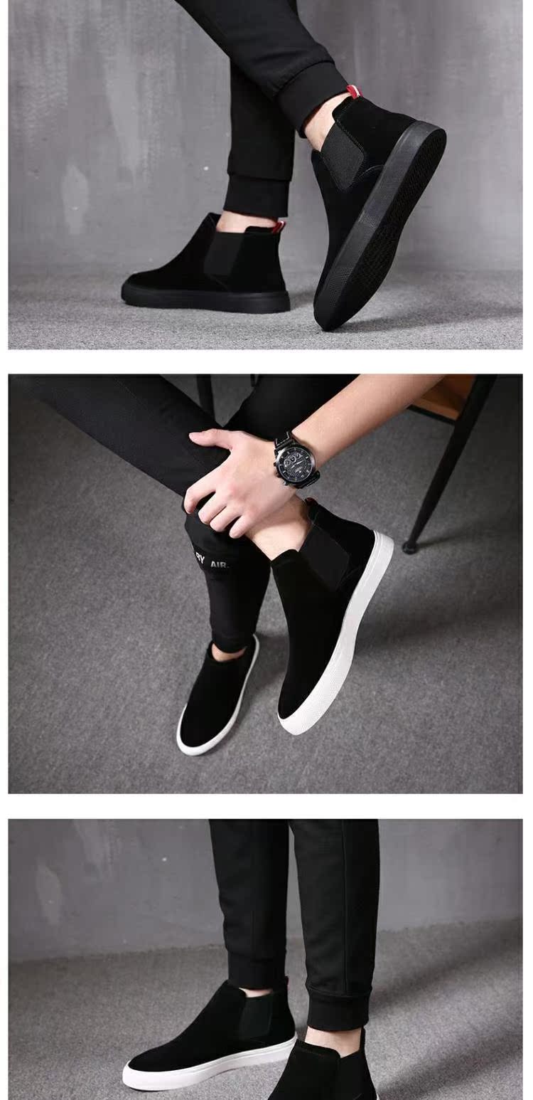 Tide thương hiệu giày cao cổ nam giản dị xu hướng Martin boot mùa đông cộng với giày nhung cotton lông mùa đông giày nam ấm áp giày cao cổ trắng