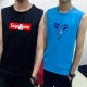 Áo thun không tay nam không tay Cotton cotton thể thao thể thao bóng rổ áo len in xu hướng áo XL - Áo vest cotton khoác vest nam