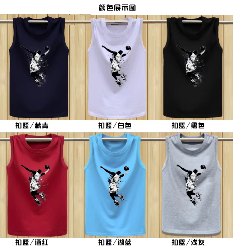 Mùa hè vai không tay áo thun nam XL cotton rộng thể thao vest béo vest vest bóng rổ - Áo vest cotton khoác vest nữ