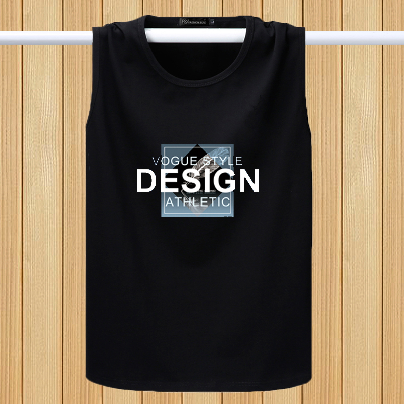 Áo thun không tay nam cộng với phân bón XL áo trễ vai chất béo cotton mỏng thể thao thoáng khí vest vest áo 3 lỗ nam