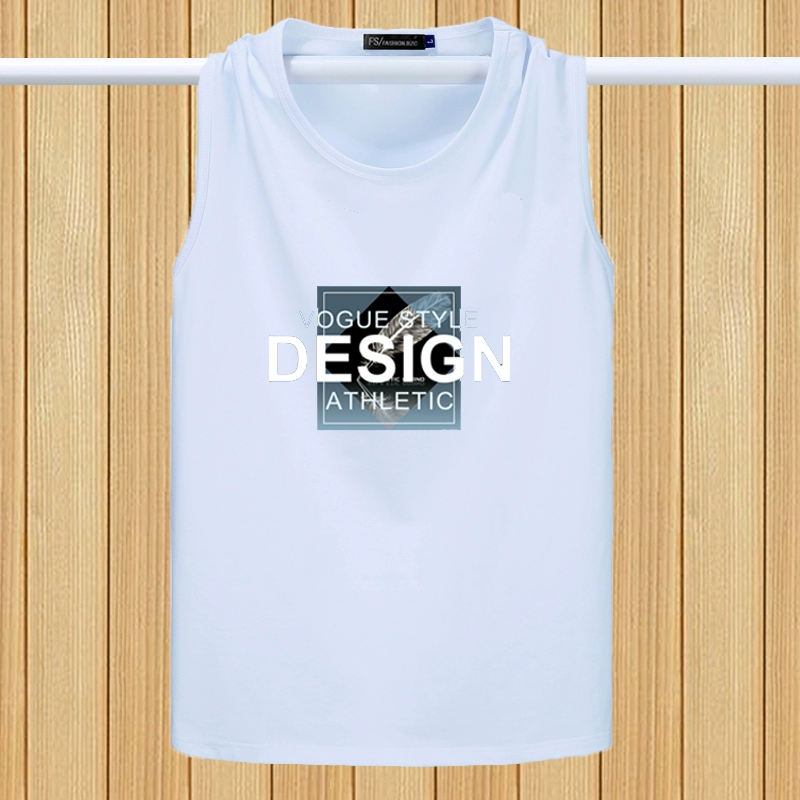 Áo thun không tay nam cộng với phân bón XL áo trễ vai chất béo cotton mỏng thể thao thoáng khí vest vest áo thun nam cotton
