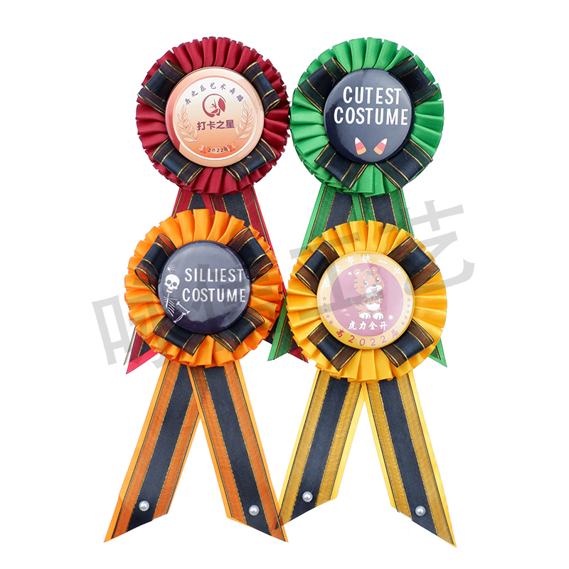 Medal student corsage commendation flower badge tinplate badge acrylic badge custom smiley medal custom it