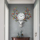 北欧式鹿头个性挂钟大气客厅挂墙挂表美式创意简约时尚钟家用钟表 mini 1