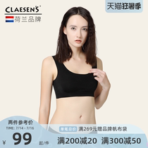 Womens rimless full cup bra incognito sports underwear Large chest display small vest type anti-light invisible running