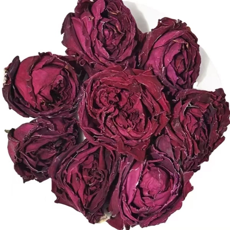 云南墨红玫瑰花茶大朵冻干重瓣玫瑰花疏肝解郁养颜花瓣