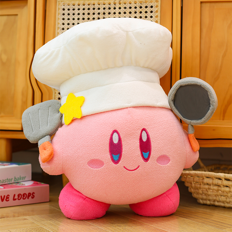 Cute Chef Spatula Kirby Plush Pillow Sleeping Stuffed Toy Doll as a Birthday Gift for Girlfriend Cute Chef Spatula Kirby Plush Pillow Sleeping Stuffed Toy Doll as a Birthday Gift for Girlfriend