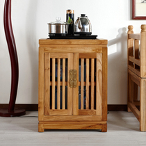 New Chinese Tea Side Cabinet Solid Wood Tea Water Cabinet Old Elm Wood Dining Side Cabinet Zen Kitchen Cabinet Lockers Living-room Side Cabinet