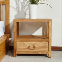 New Chinese Old Elm Wood Meditation Bed Head Cabinet Solid Wood Tea Water Cabinet Free From Lacquered Furniture Side Cabinet Log Short Cabinet Sofa Side Cabinet