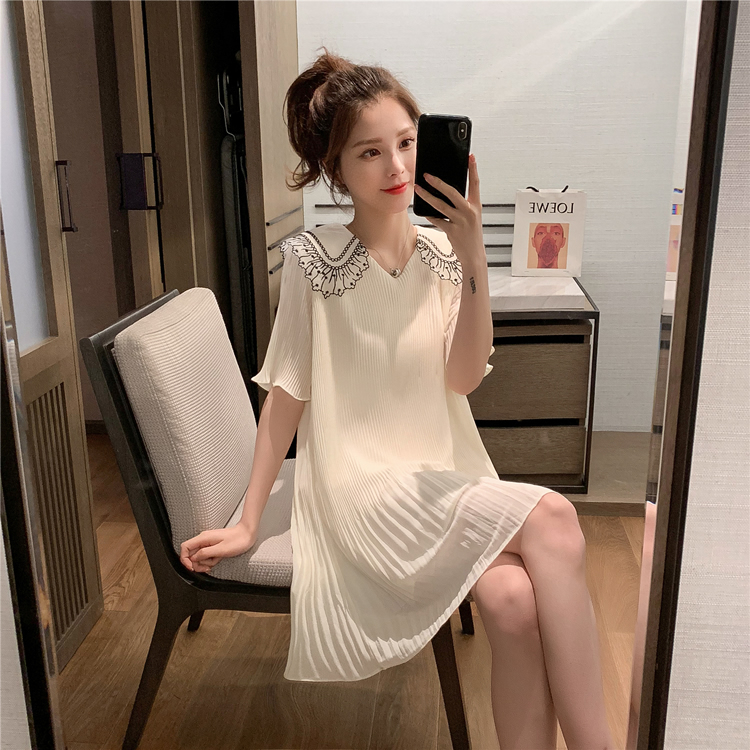 Pregnant woman summer dress foreign dress 2022 new small balsamic fashion Loose Snow Spinning Dolly Dolls Fairy Pregnant Woman Skirt