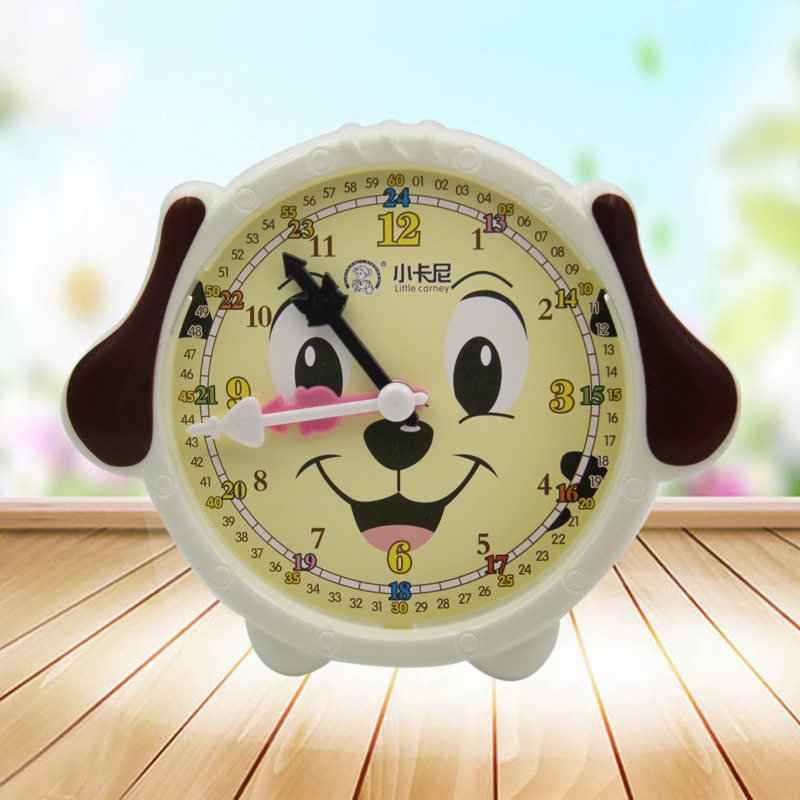 Little Carney 0021 haha Dog small cartoon cute clock face elementary school student clock-point learner split second time