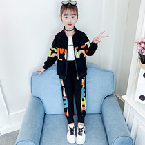5 Net red girls  clothing 7 autumn suit 2021 new Western style middle child big child girl 12 autumn tide ten-year-old children