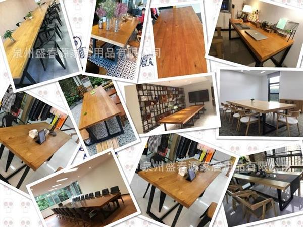 Nhân viên bàn gỗ rắn đồ nội thất đơn giản studio đào tạo bàn ghế phòng tiếp tân lớn để thảo luận về bàn hội nghị - Nội thất văn phòng