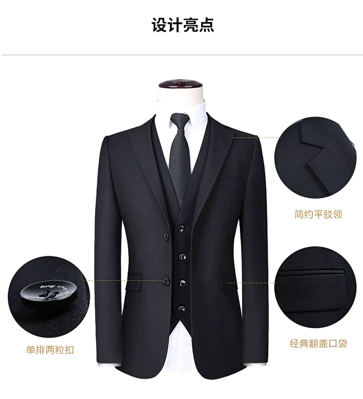Bộ đồ vest nam mùa thu chuyên nghiệp phiên bản Hàn Quốc