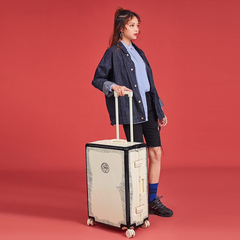 MAYER TRIP Meiya Shangtu graffiti luggage female ins boarding suitcase 20 inch universal wheel trolley case