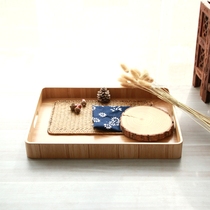 Solid Wood System Home Living Room Genguan Tea Table Tabletop Rectangular Tea Cup Fruit Bread Breakfast Snack Containing Tray