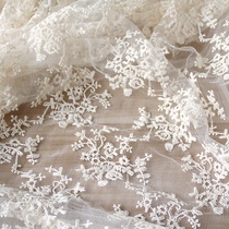 ZAKKA pure cotton embroidered water-lace fabric web yarn wedding dress with background fabric home decoration