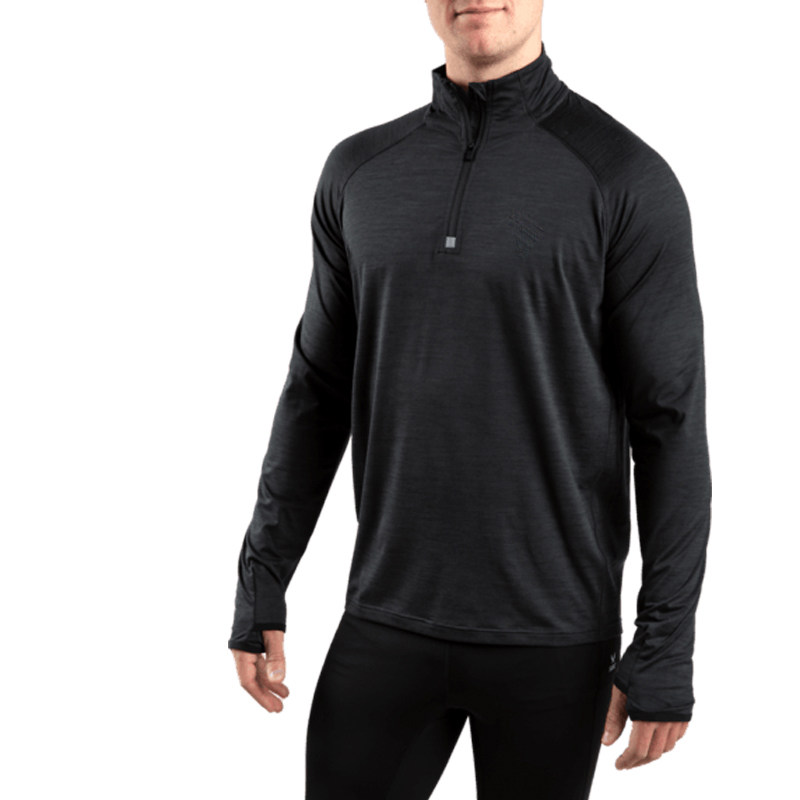 soc outdoor men's honeycomb grip suede quick dry coat moisture absorption perspiration breathable upright collar sleeve head thin black sports shirt