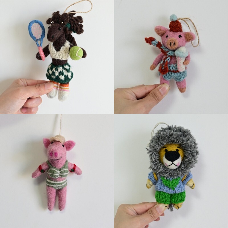 Nepalese Wool Felt Pendant New Style Lion Handmade Keychain Miu Style Bag Hanging Accessory Ins Plush Toy Nepalese Wool Felt Pendant New Style Lion Handmade Keychain Miu Style Bag Hanging Accessory Ins Plush Toy