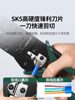 Green Network Cable Pliers, Category 5E/6 Crystal Head Multi-Functional Professional-Grade Crimping Pliers, 8P6P Telephone Broadband Network Tool, Three-In-One Rj45 Engineering Wire Stripping Pliers Set