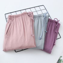 Modal trousers womens pajama pants loose spring and autumn summer thin straight exercise yoga morning practice home pants can be worn outside