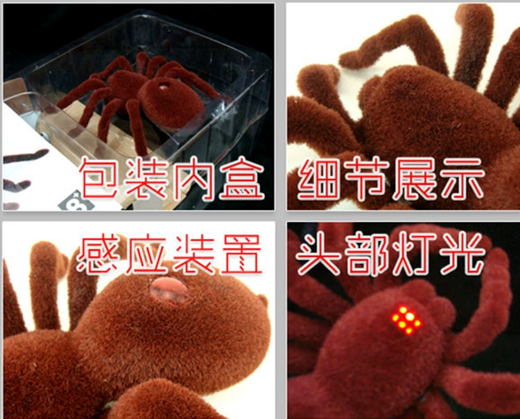 Hồng ngoại điều khiển từ xa spider toàn bộ góa phụ đen spider spoof mô phỏng điện bò sát con cậu bé đồ chơi xe đồ chơi trẻ em cao cấp