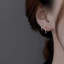 Sleeping without picking the earbone nail 2022 new INS tide 925 silver lap ring earring ring high - sensory ring small earbuckle