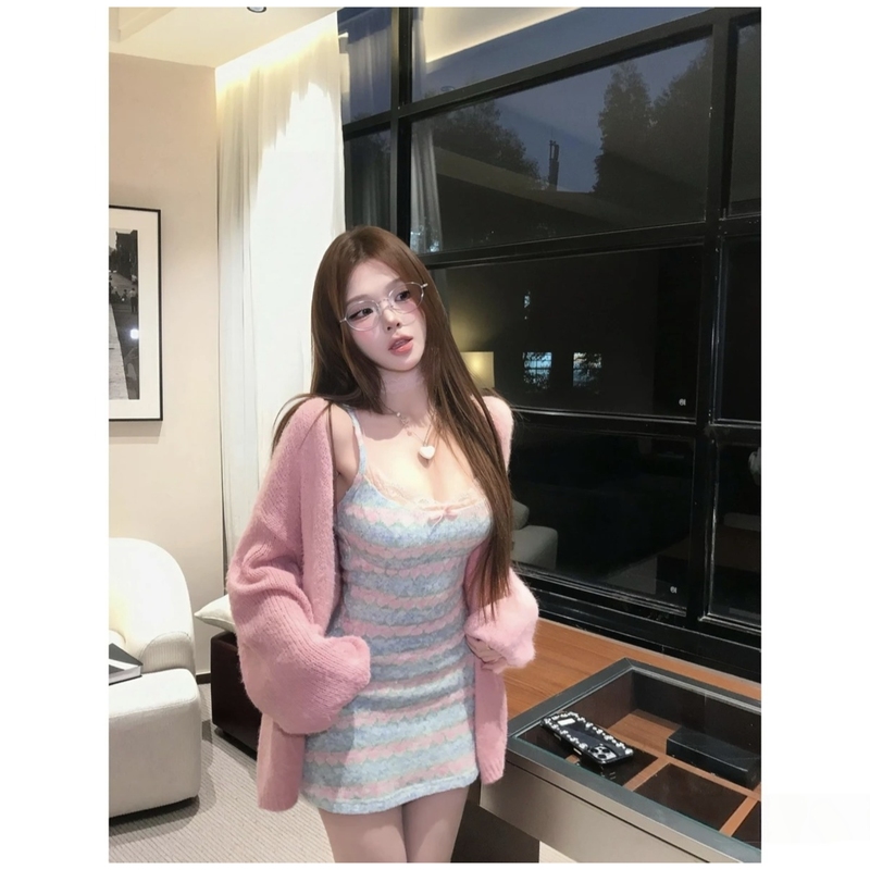 Rainbow Candy Autumn Sweet Style Original Dress and Jacket Rainbow Candy Autumn Sweet Style Original Dress and Jacket
