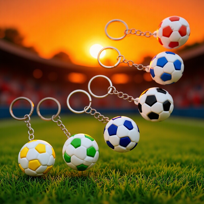 New Football Keychain Pendant 2026 World Cup Fan Merchandise Commemorative Gifts Event Small Gifts Bag Charms