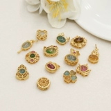 S925, натуральная турмалиновая инкрустация камня, подвеска, аксессуары, браслет с одной бусиной, серебро 925 пробы, на удачу, DIY