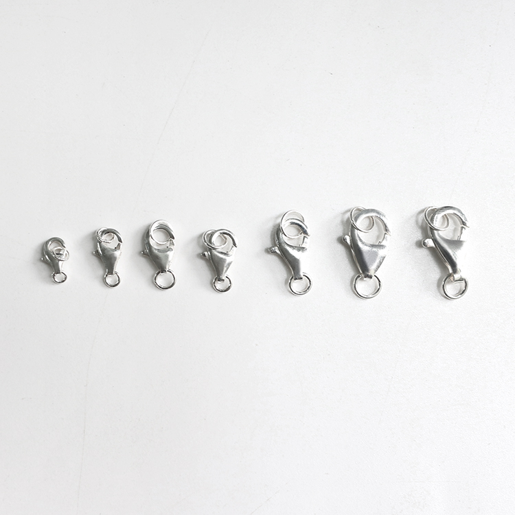 Tôm hùm khóa thả bạc mạ vàng bạch kim vàng hồng S925 sterling bạc phụ kiện DIY tay và chuỗi vòng cổ nút - Vòng chân lắc chân nữ phong thủy