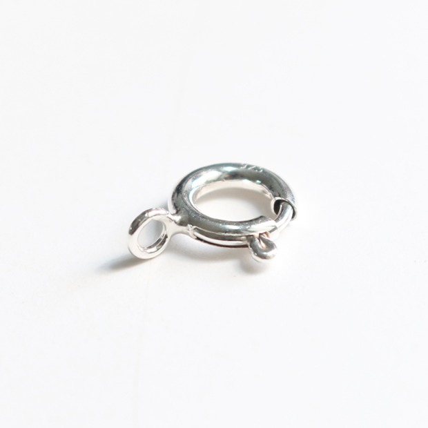 Khóa lò xo tròn S925 mạ bạc bạch kim vàng hồng handmade DIY phụ kiện DIY tay và chân chuỗi vòng cổ nút bạc - Vòng chân cửa hàng phụ kiện