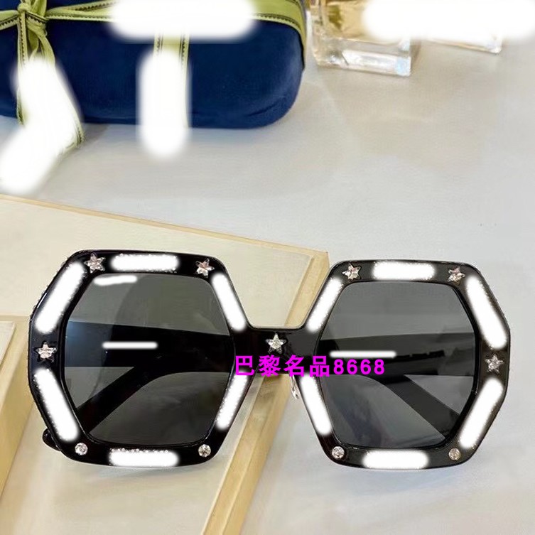 Picture 32021   noble atmosphere polygon board Inlaid diamond fashion Show thin Europe and America Foreign style ma'am Sunglasses   Sun glasses