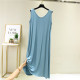 Summer ບາງ Nightgown ແມ່ຍິງ Modal ຝ້າຍ sleeveless Camisole ກາງ-Length Pajamas ວ່າງຂະຫນາດໃຫຍ່ເຄື່ອງນຸ່ງຫົ່ມເຮືອນ