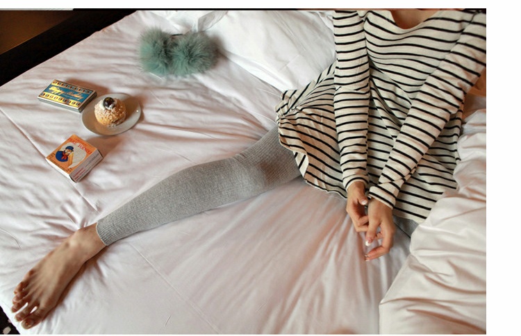 Mùa thu co giãn xà cạp Phiên bản Hàn Quốc của quần lửng cỡ lớn hoang dã chân quần nữ cao eo chín quần mỏng quần áo nữ