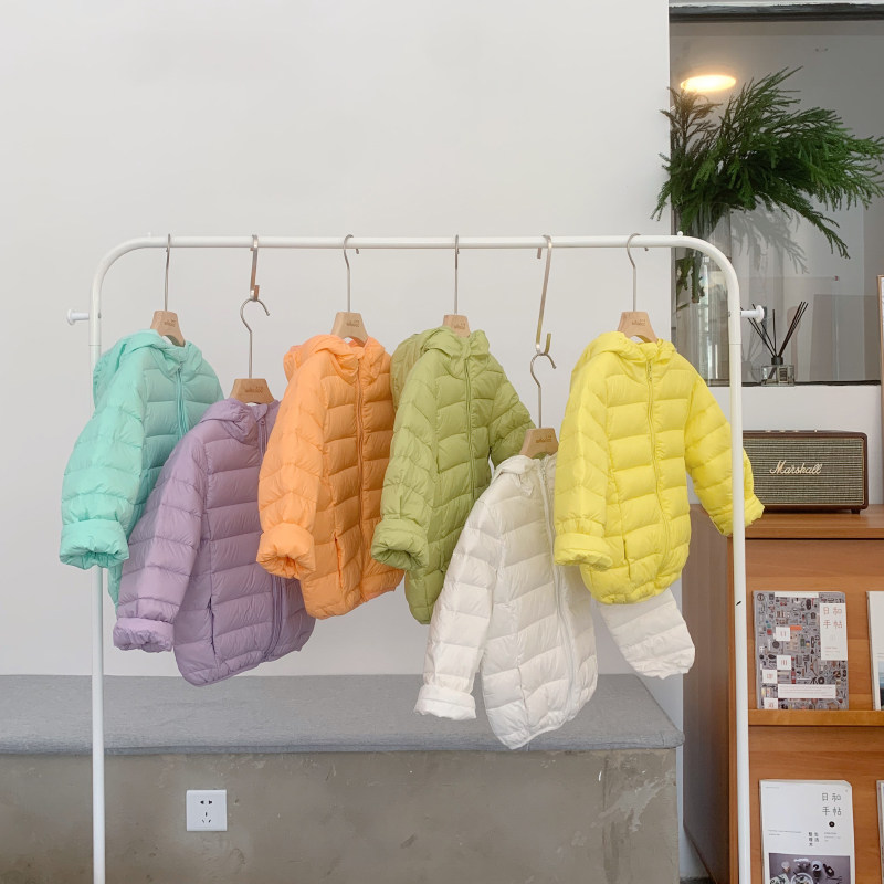 2021 Anti-Ji Qingkang Children's down clothes light and thin section female boy baby boy baby boy clothes autumn and winter clothing jacket