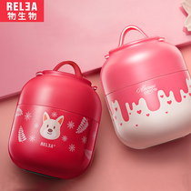 Biological student office workers lunch box 304 stainless steel small insulated barrel lunch box portable stewed cup pot female