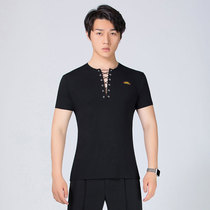 Dampao Mens Spring Summer Latin Dance suit Short sleeves Dance Costume Morden Dance Practice with intersex dance dance costumes