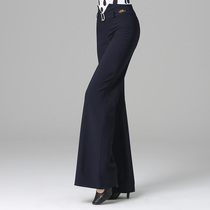 Dampao Rou Square Dance Ballroom Dancing Long Pants Hidden Blue Latin Dance Pants Female Adult Dance Pants National Mark Dance Moden Pants