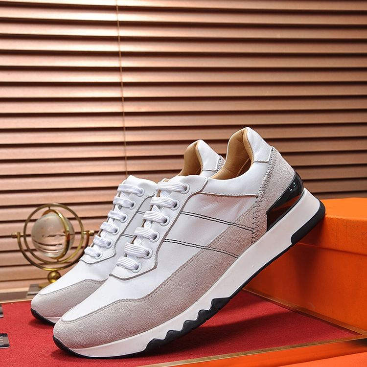 European station leather men's shoes thick-soled heightened running shoes sports casual trendy brand nubuck leather men's sneakers British shoes