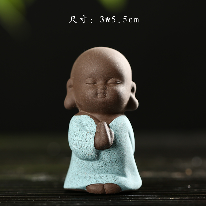Dễ thương nhà sư nhỏ sáng tạo xe trà thú cưng chậu hoa trang trí búp bê thỏ bốn không có bàn trà bộ Zen trang trí phòng khách nhà ống