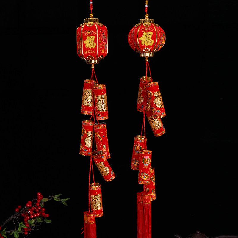 2023 Decorative lantern hanging piece of China knit printing stamping rabbit annual mall scene arrangement of the Spring Festival hanging